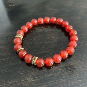 Stress-Relief and Protection Red Agate Bracelet